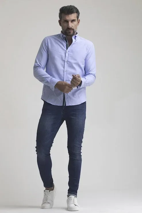 Camisa Hummer para caballero color celeste
