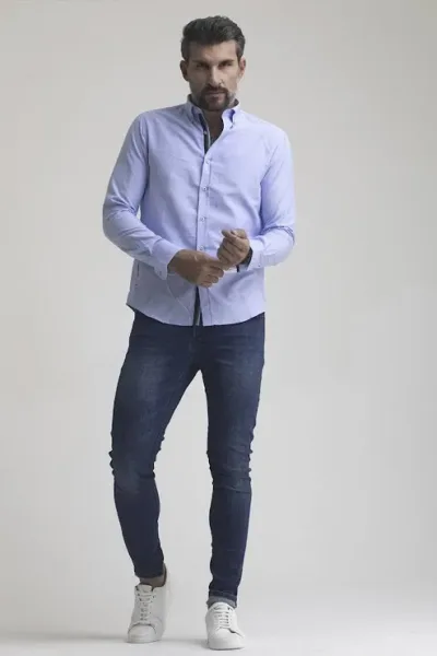Camisa Hummer para caballero color celeste