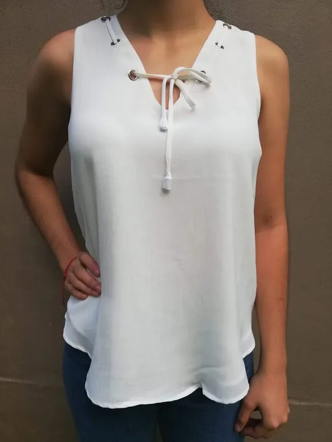 Blusa Naked Zebra para dama color blanco