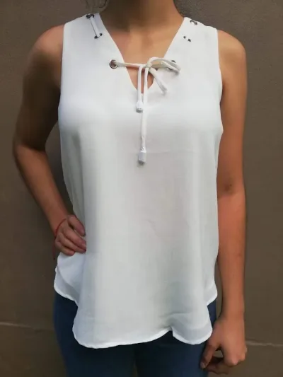 Blusa Naked Zebra para dama color blanco