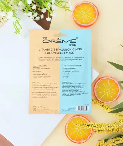 Mascarilla facial Vitamina C y Acido Hialurónico 2 unidades The Creme
