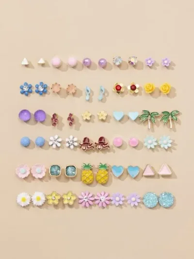 Set de 30 pares de Aretes