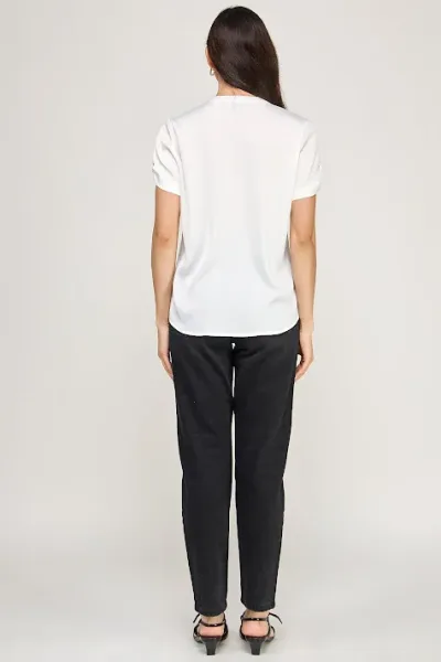 Blusa Michel para dama #43525 COLOR BLANCO