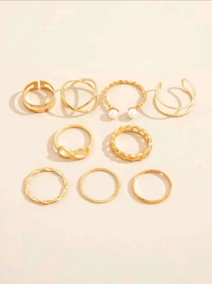 9 piezas Anillo
