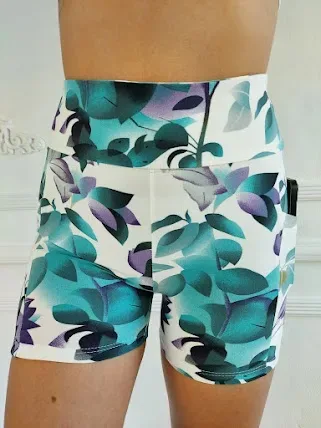 Leggins deportiva para dama diseño floral multicolor