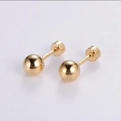 Aretes acero inoxidable para dama  color dorado