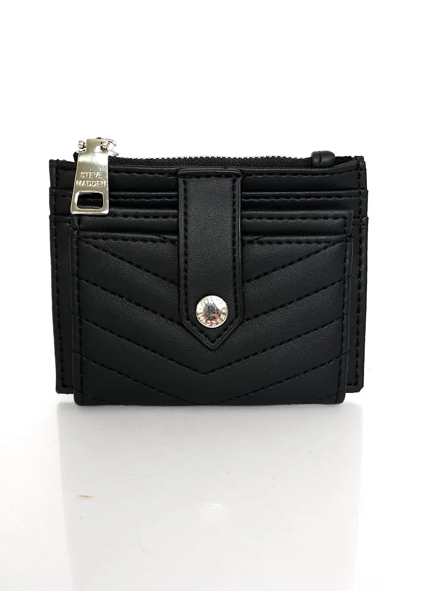 Tarjetero Steve Madden para dama color negro