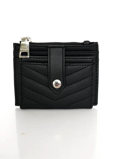 Tarjetero Steve Madden para dama color negro