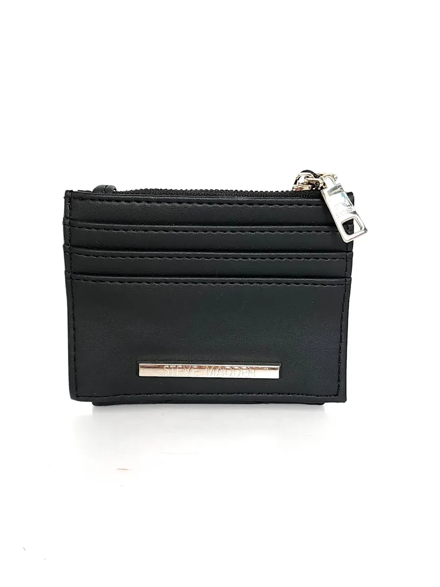 Tarjetero Steve Madden para dama color negro