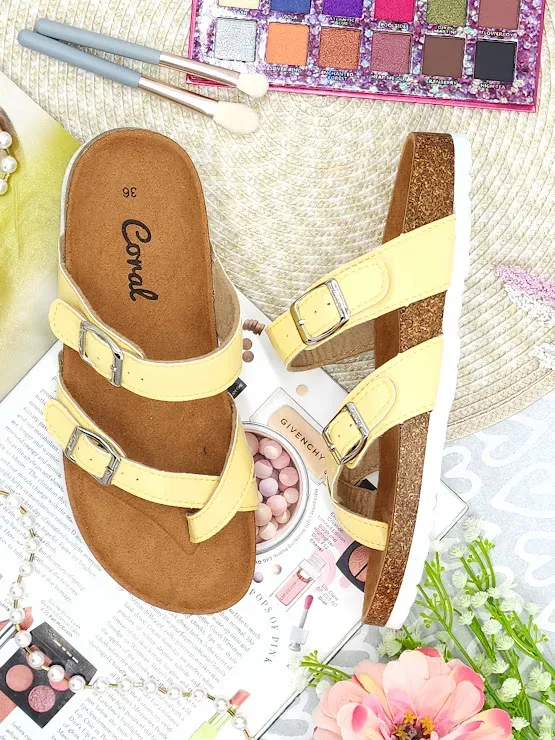 Sandalias Coral para dama color amarillas  Verona Lt Yellow
