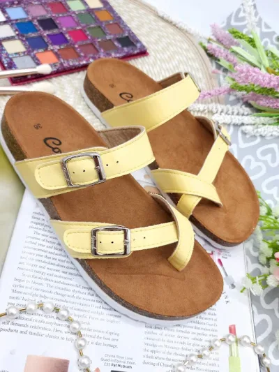 Sandalias Coral para dama color amarillas  Verona Lt Yellow