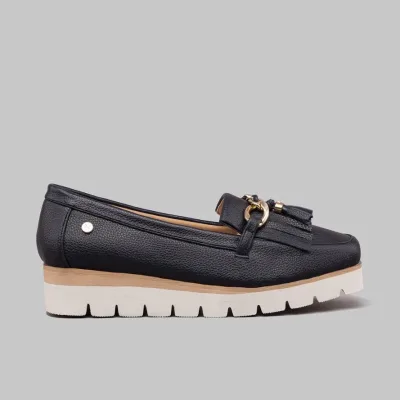 Zapatos Natural Jazmin Navy Pu para Dama