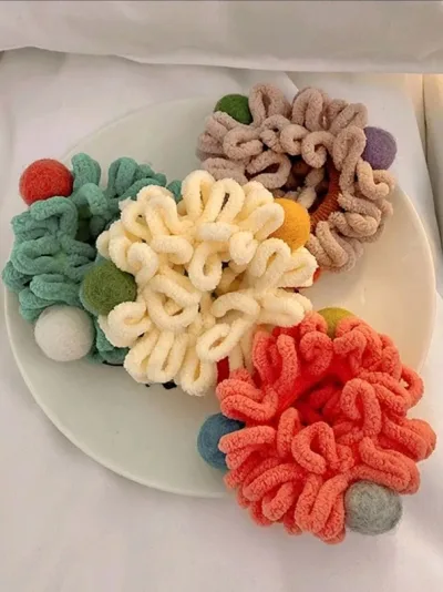 Set de colas de cabello para dama multicolor