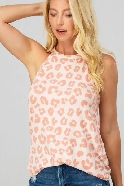 Blusa para dama con estampado de leopardo color rosa