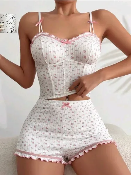 Pijama para dama diseño floral