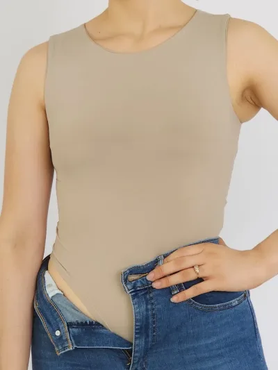 Body para dama color beige