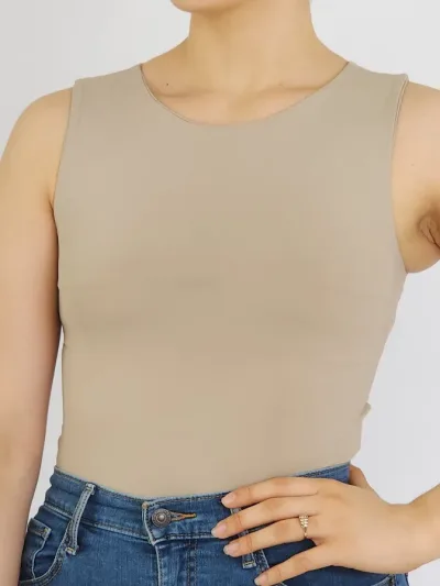 Body para dama color beige