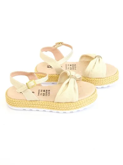 Sandalias Colombianas para niña color dorado 1613