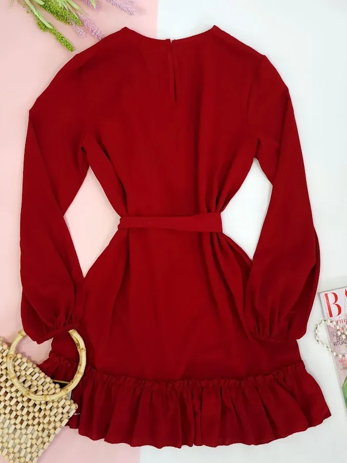 Vestido para dama color vino