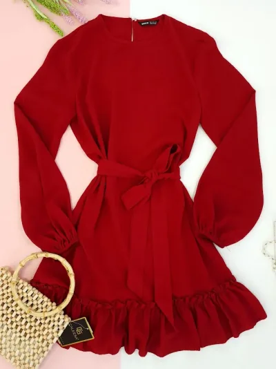 Vestido para dama color vino