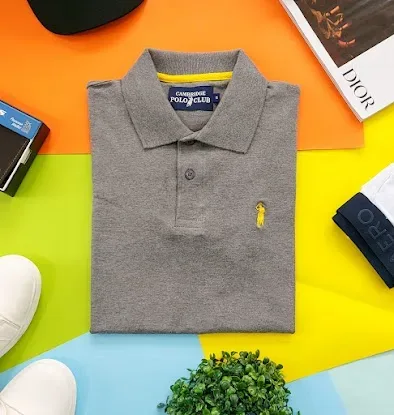 Camiseta Cambridge Polo Club para caballero color gris