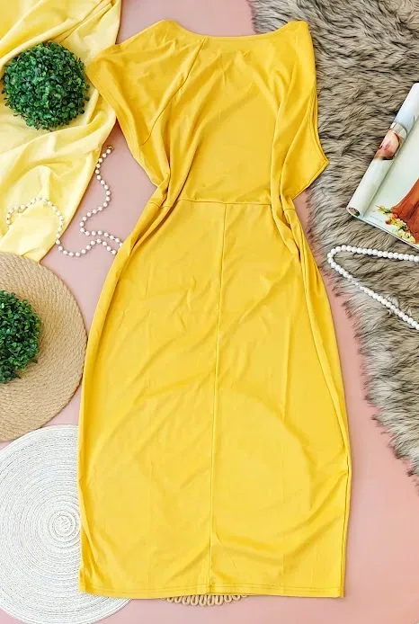 Vestido para dama color mostaza