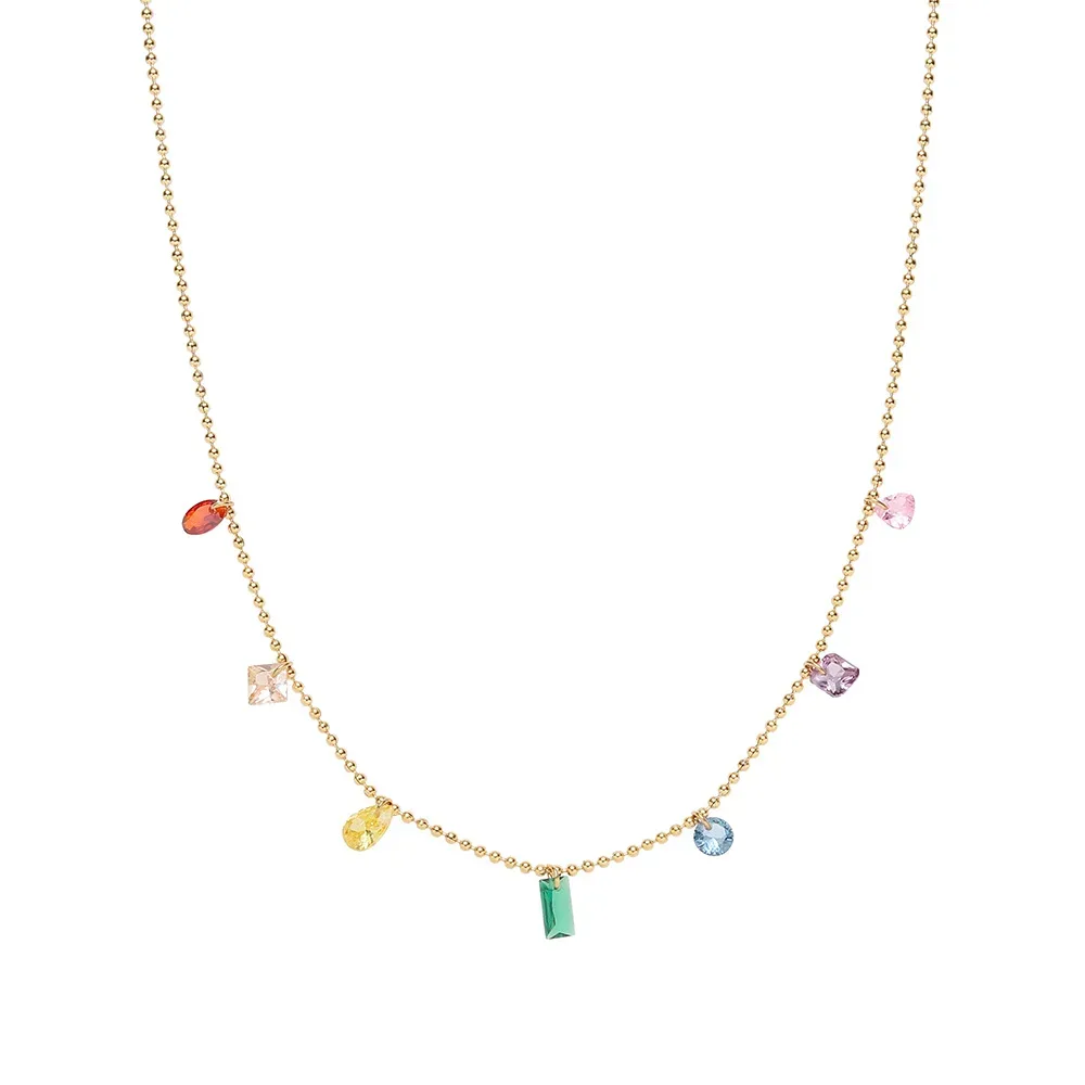 Collar para dama de acero de titanio colorido