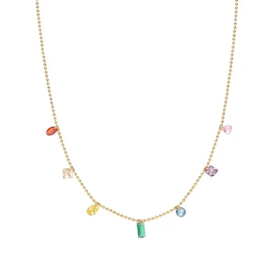 Collar para dama de acero de titanio colorido