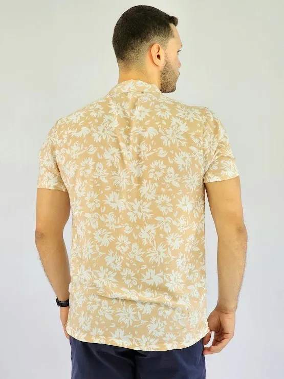 Camisa Touch and Go color verde con diseño floral