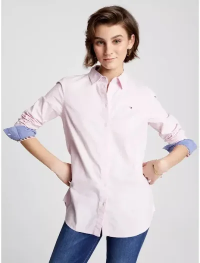 Camisa manga larga Tommy Hilfiger para dama color rosa