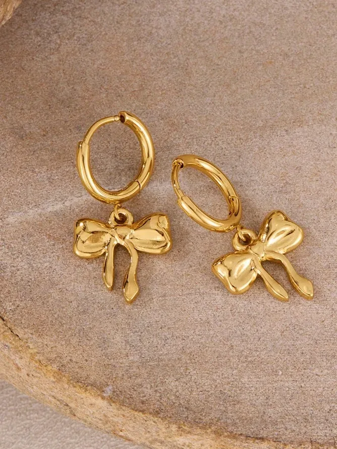 Aretes de lazo- acero inoxidable