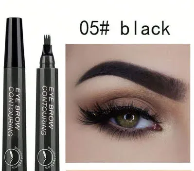 Lapiz de cejas, acabado tipo microblading tono # 5 Black.