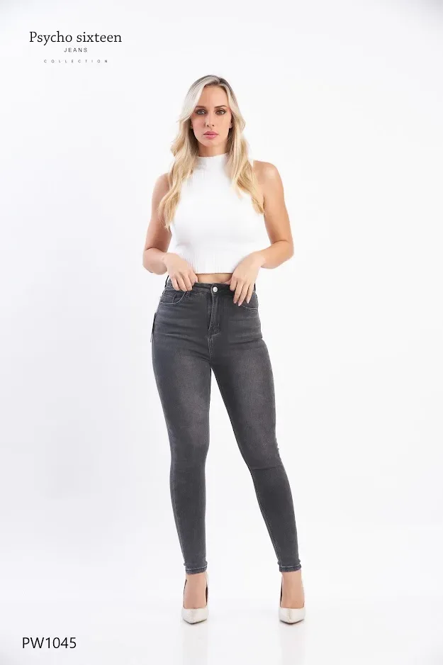 Jeans PSYCHO SIXTEEN para dama high rise, skinny PW1045