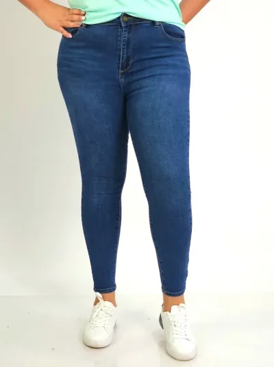 Jeans plus size Latin Idol para dama color azul