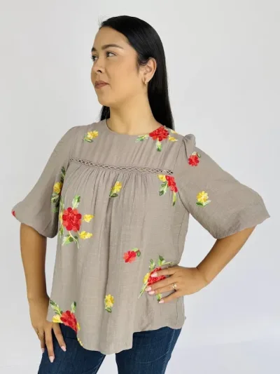 Blusa color gris para Dama