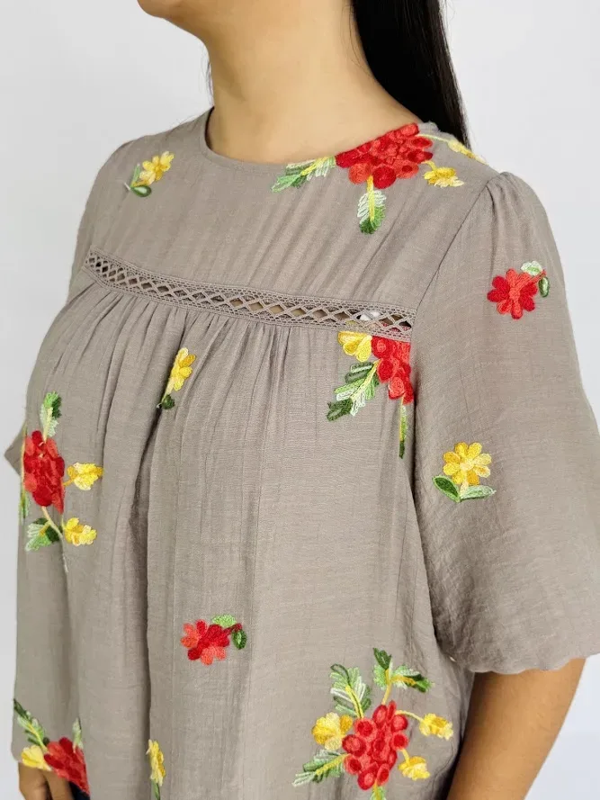 Blusa color gris para Dama