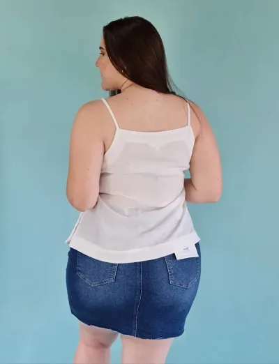 Blusa Mine para dama color blanco