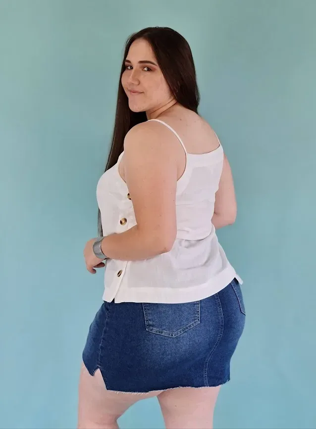 Blusa Mine para dama color blanco