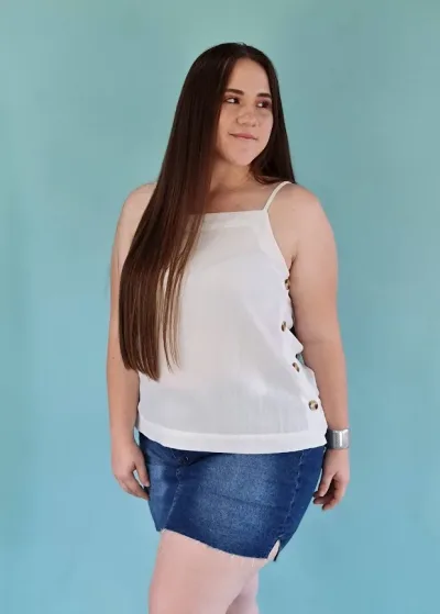 Blusa Mine para dama color blanco