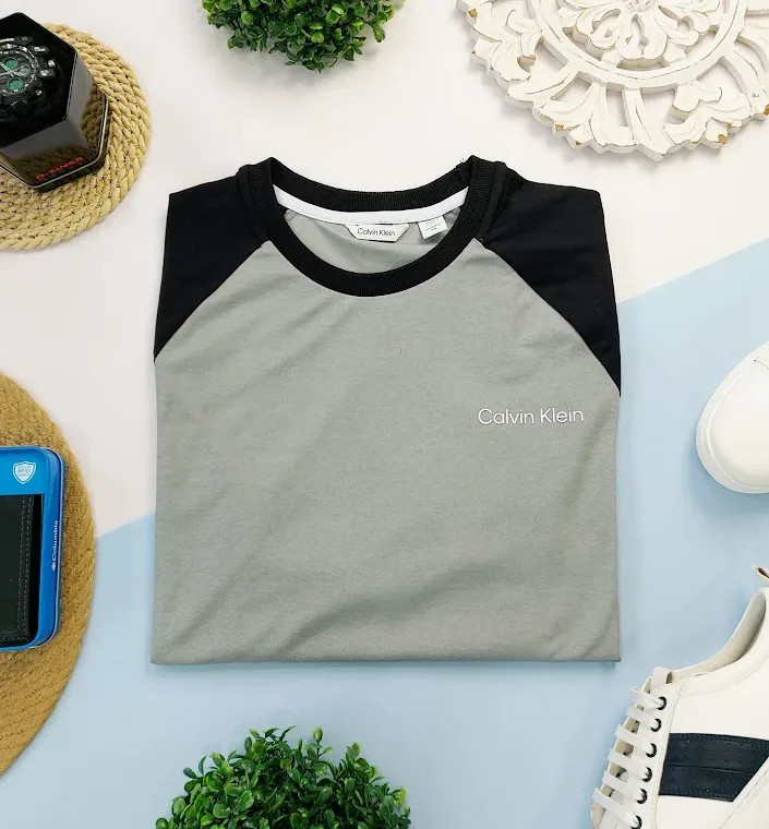 Camisa Calvin Klein para caballero color gris y negro