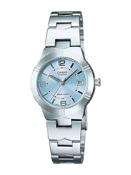 Reloj Casio para dama LTP-1241D-2ADF COLOR PLATEADO