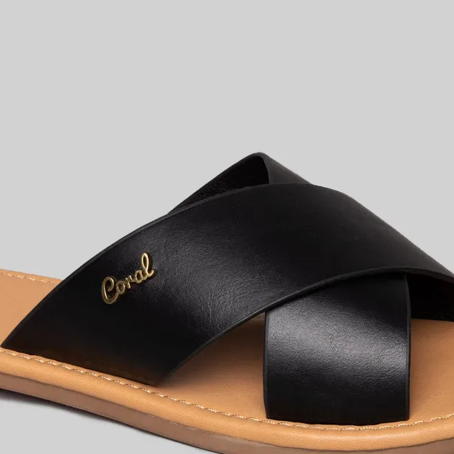 Sandalias Coral para dama CARLY BLACK TP CORAL