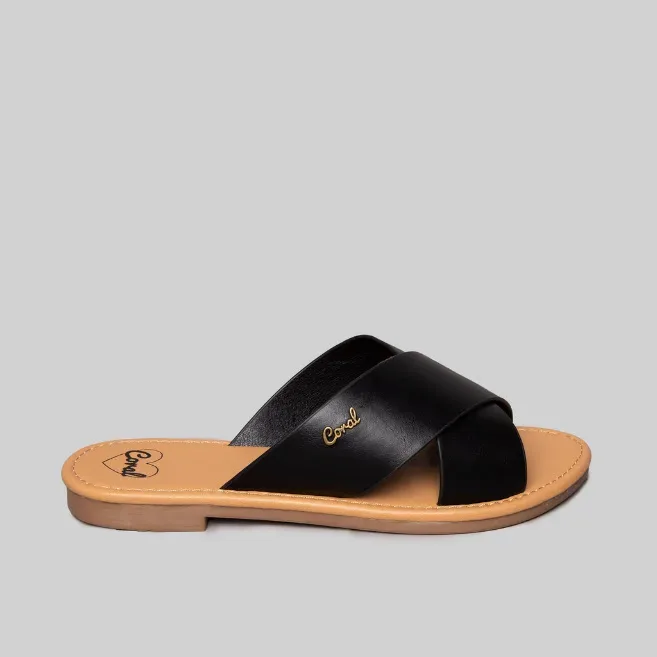 Sandalias Coral para dama CARLY BLACK TP CORAL