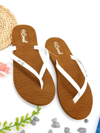 Sandalias Uvita white Pu Coral para dama