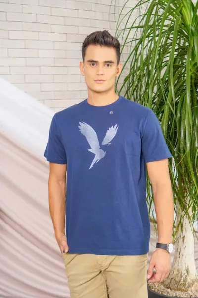 Camiseta American Eagle para caballero color azul