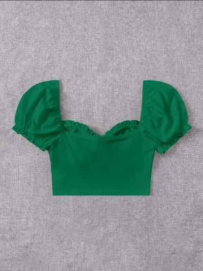 Crop top para dama color verde