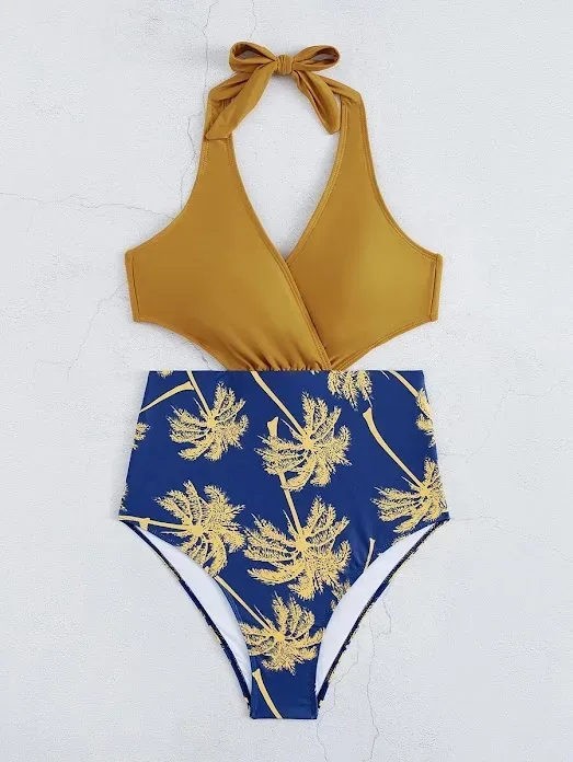 Vestido de baño para dama diseño tropical
