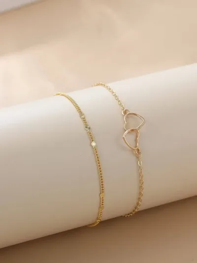 Set de pulseras para dama color dorado