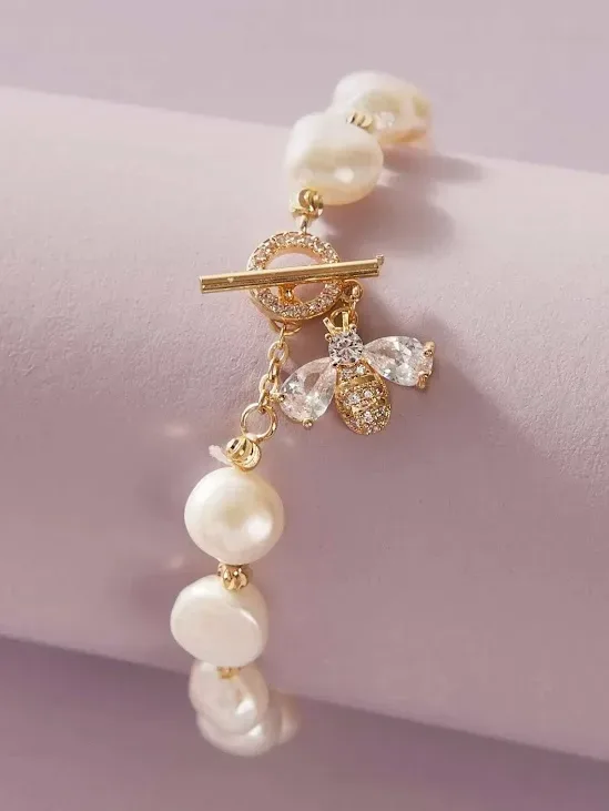 Pulsera para dama de fantasia con diseño de abeja