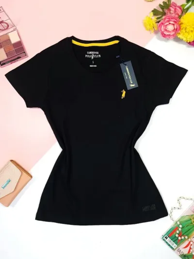 Camiseta Polo cambrige para dama color negro